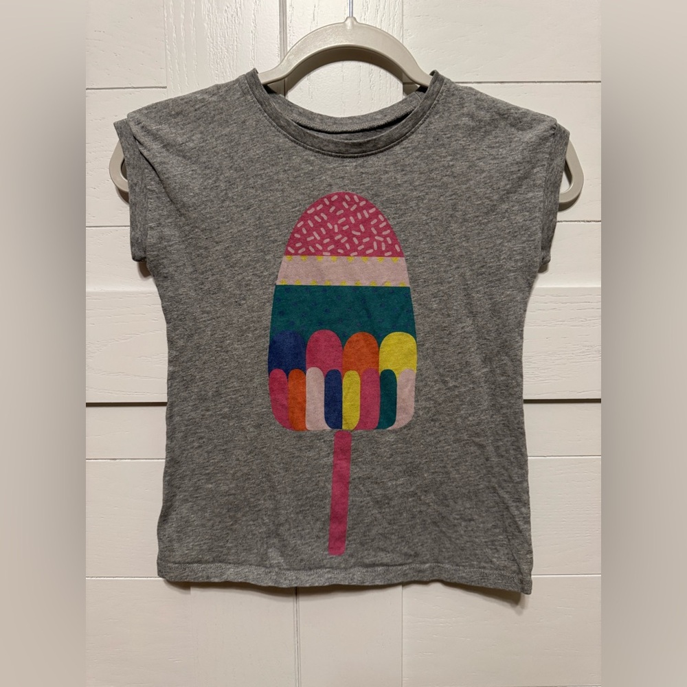 Tea Collection Gray and Pink Short Sleeve Tees with Playful Designs